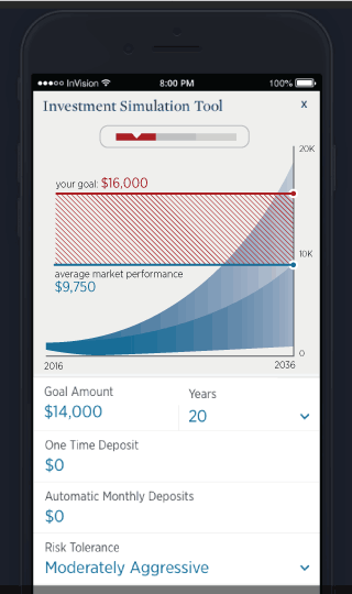 Robo-advisor chat-like setup flow